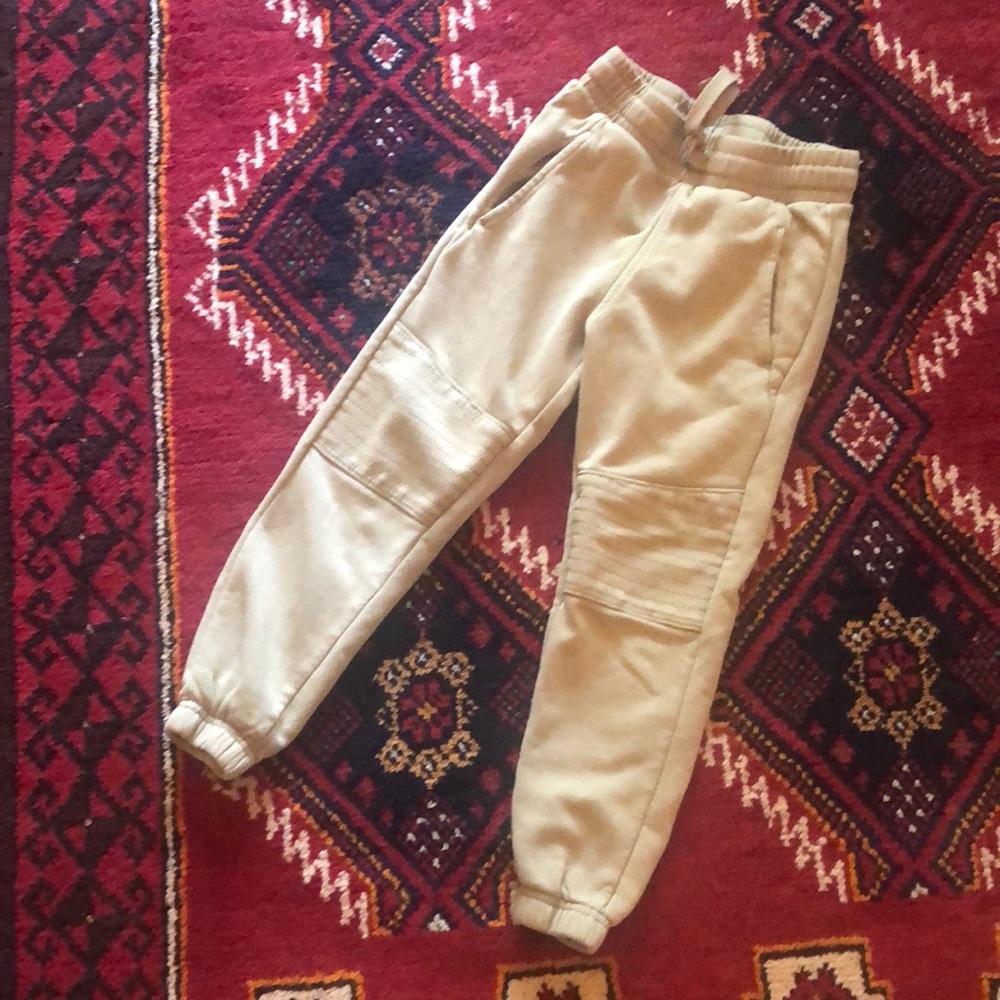 H&M Tan Jogger Sweatpants with Elastic Waistband
